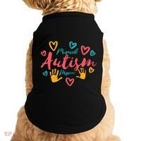Proud Autism Mom Handprints Doggie Tank thumb 0