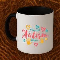 Proud Autism Mom Handprints Coffee Mug thumb 2