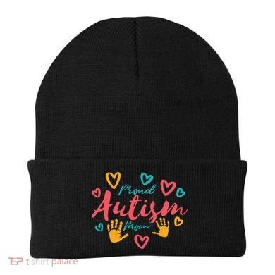 Proud Autism Mom Handprints Beanie