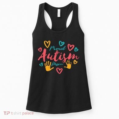 Proud Autism Mom Handprints Women's Tank Top