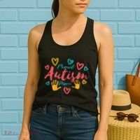 Proud Autism Mom Handprints Women's Tank Top thumb 2