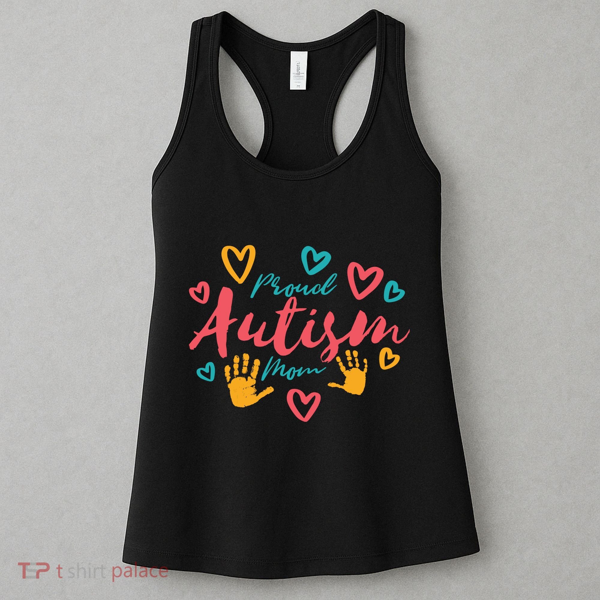 Proud Autism Mom Handprints Women's Tank Top