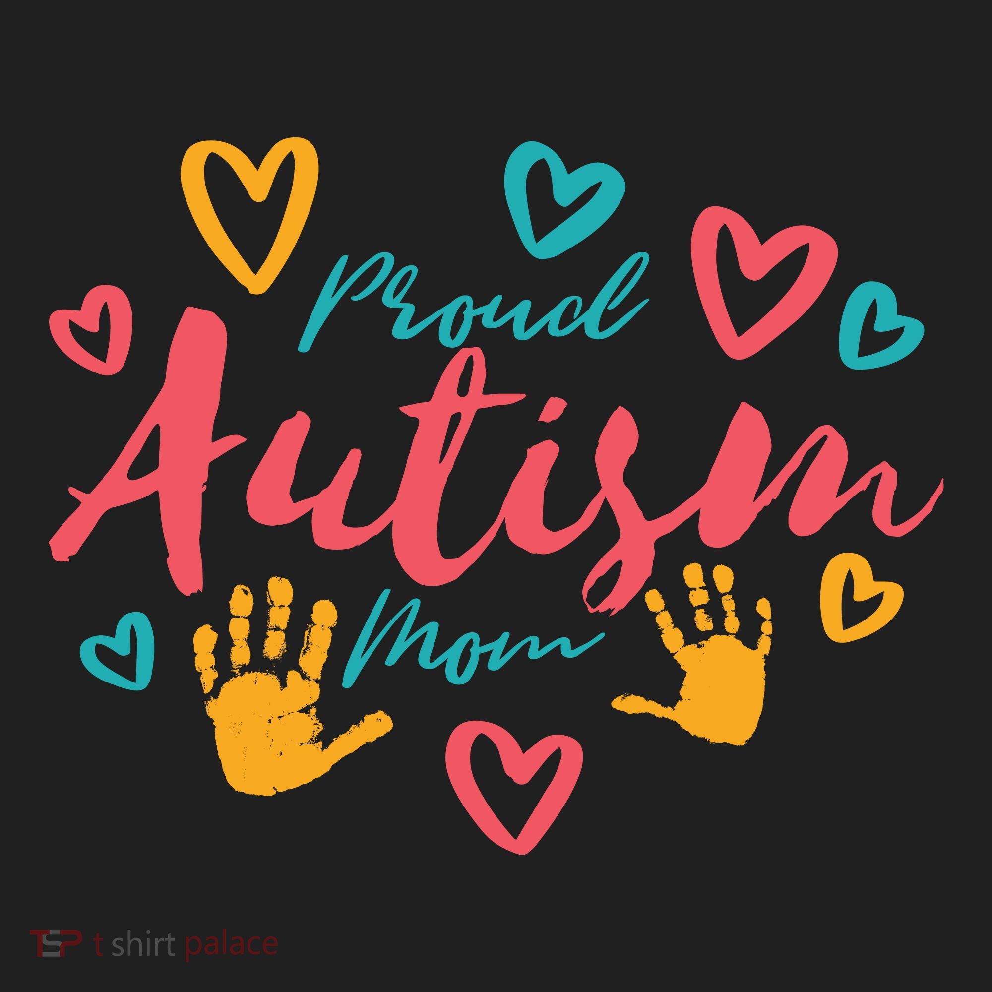 Proud Autism Mom Handprints Hat
