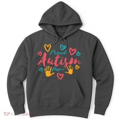 Proud Autism Mom Handprints Hoodie