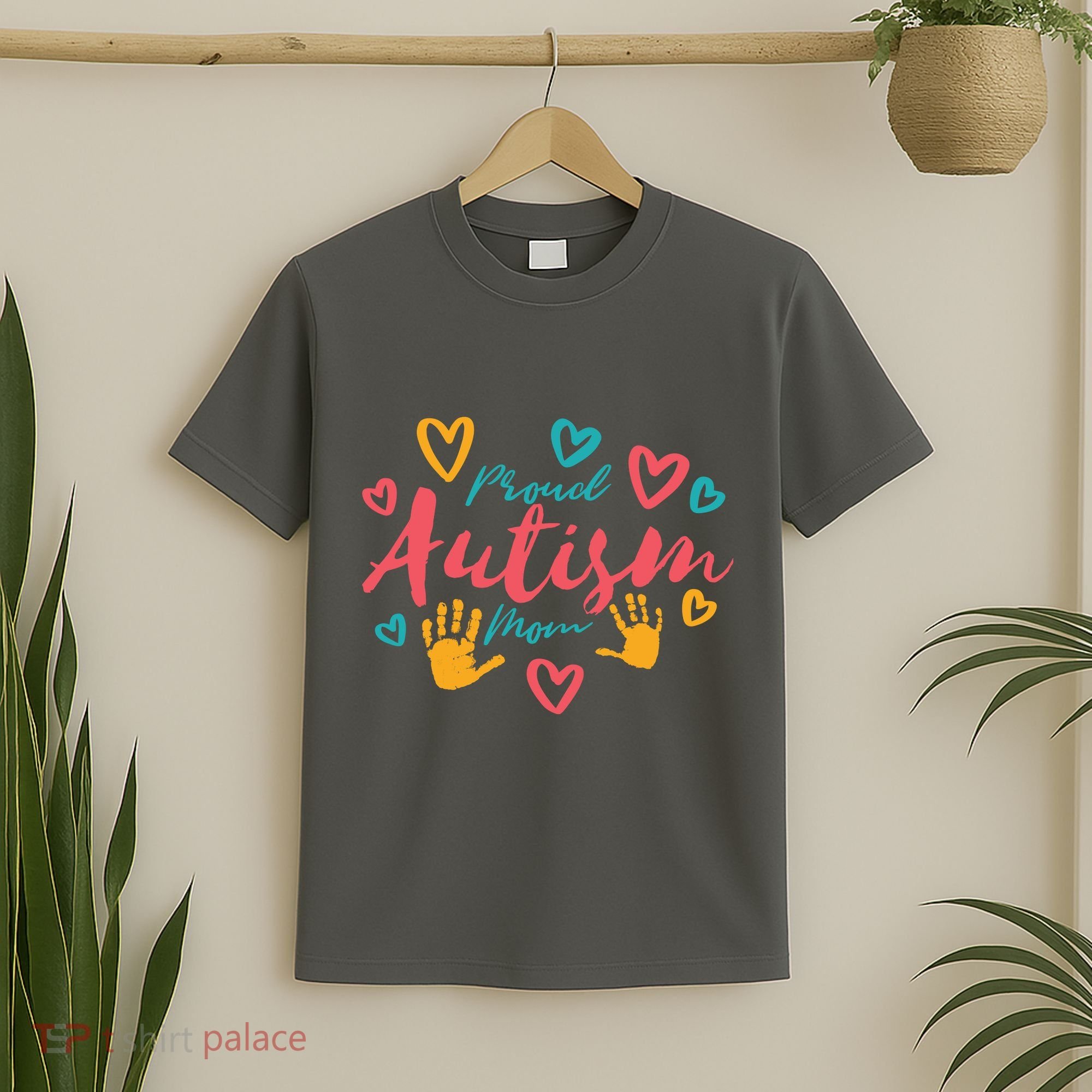Proud Autism Mom Handprints T-Shirt
