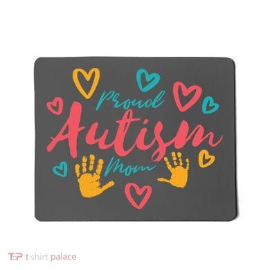 Proud Autism Mom Handprints Mousepad