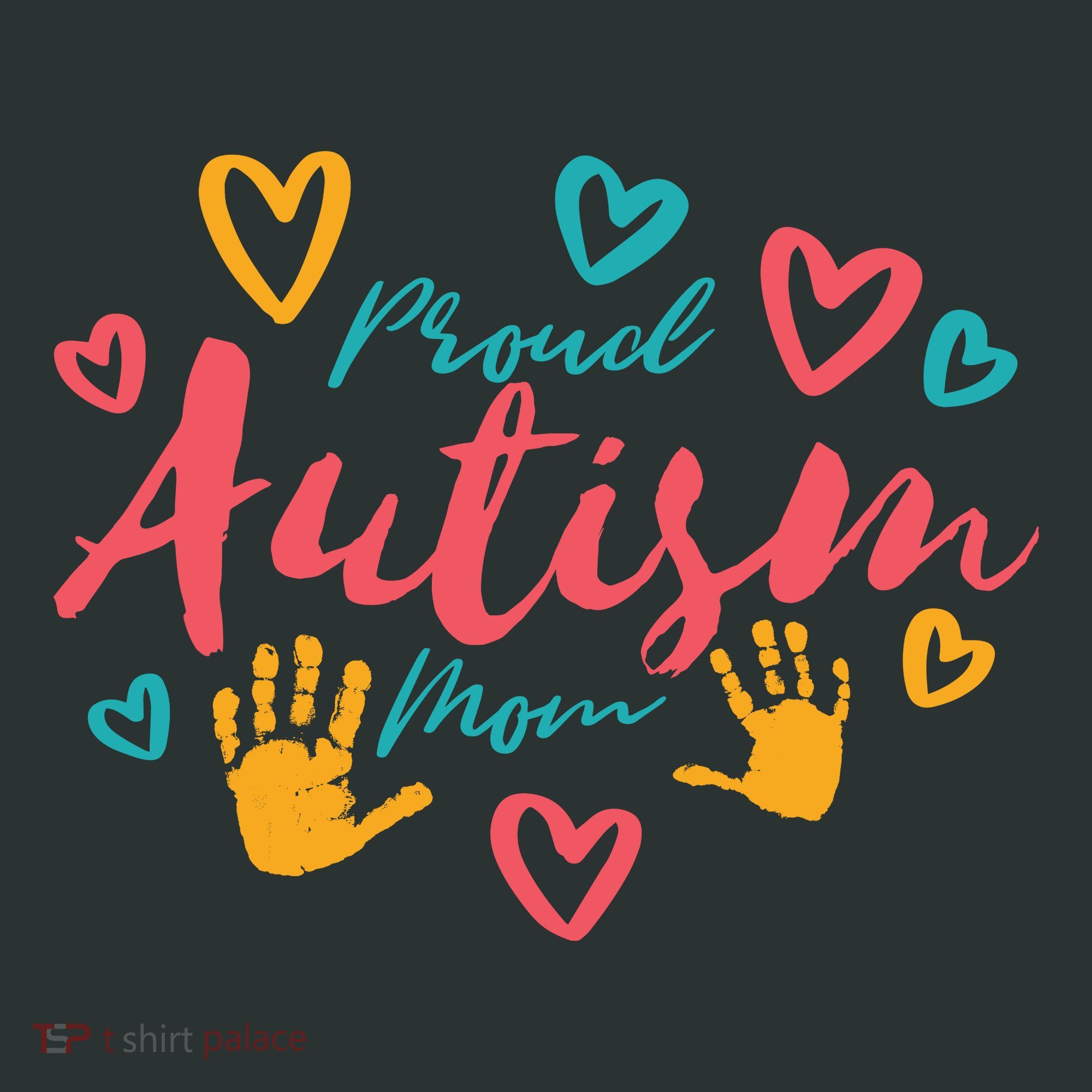 Proud Autism Mom Handprints Mousepad