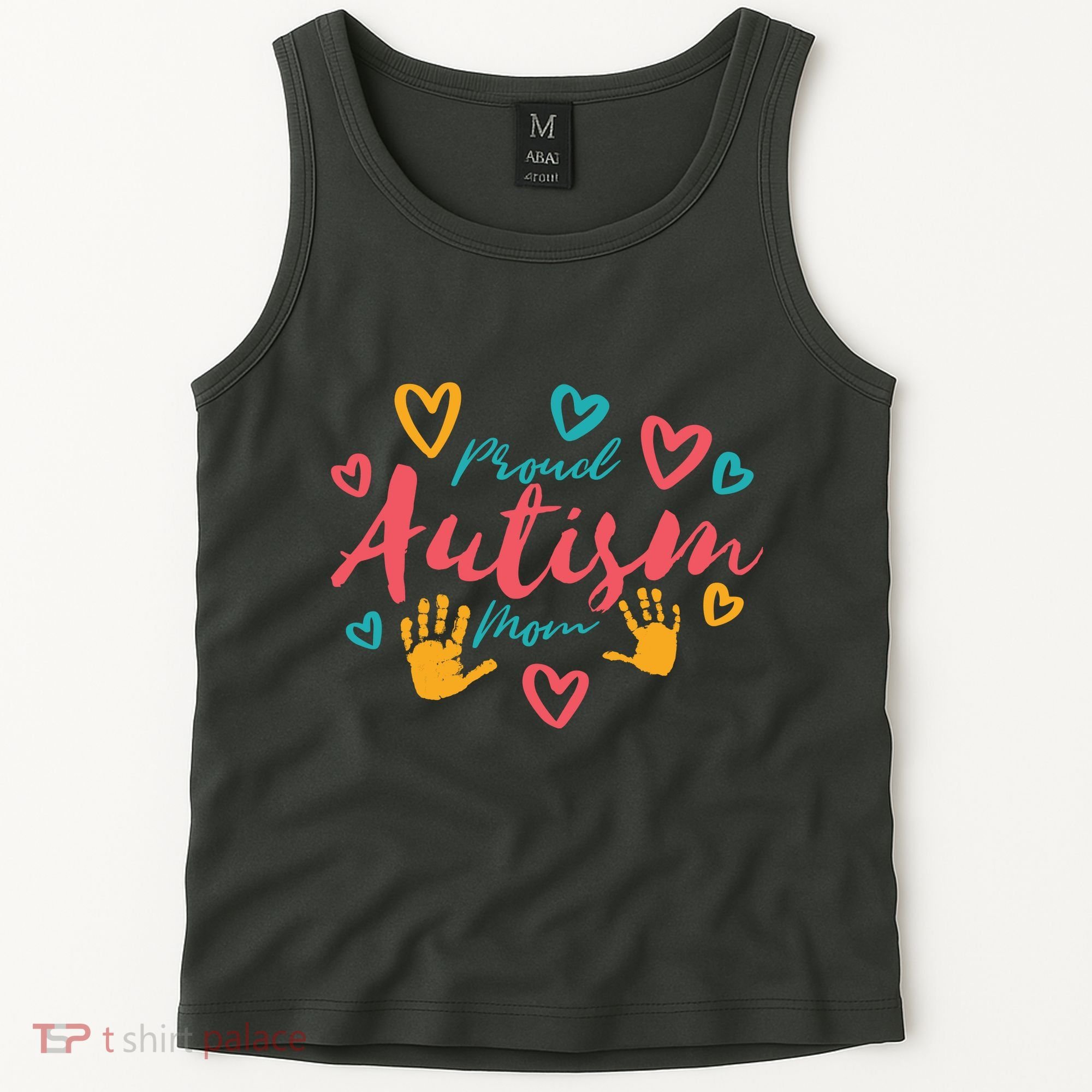 Proud Autism Mom Handprints Tank Top