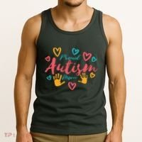 Proud Autism Mom Handprints Tank Top thumb 3