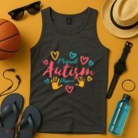 Proud Autism Mom Handprints Tank Top thumb 4