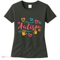 Proud Autism Mom Handprints Women's T-Shirt thumb 0