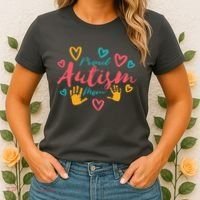 Proud Autism Mom Handprints Women's T-Shirt thumb 2