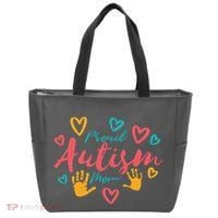 Proud Autism Mom Handprints Tote Bag thumb 0