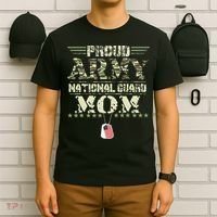 Proud Army National Guard Mom USA Military Veteran Mothers T-Shirt thumb 6