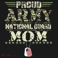 Proud Army National Guard Mom USA Military Veteran Mothers T-Shirt thumb 7