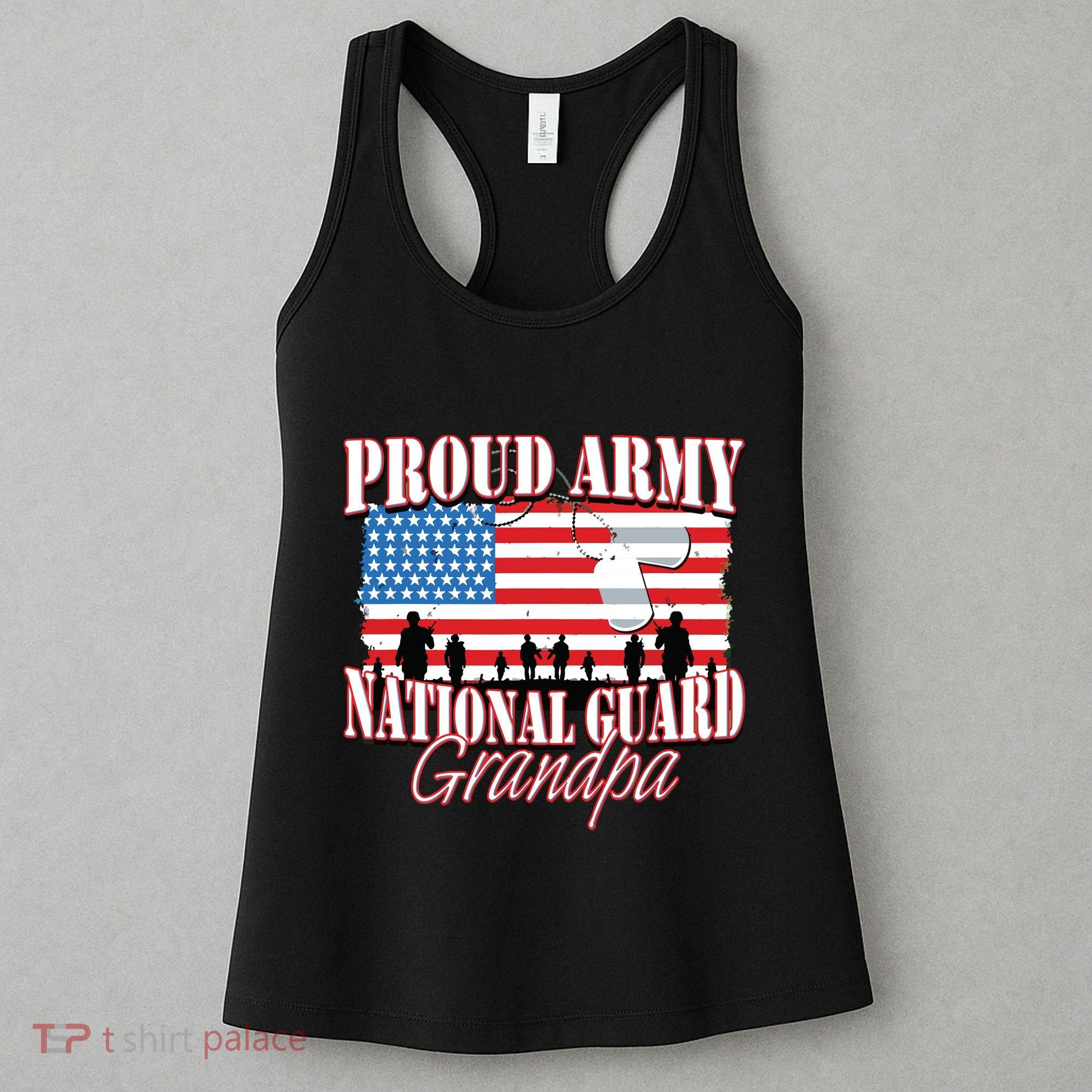 Proud Army National Guard Grandpa Grandparents Day Women's Tank Top