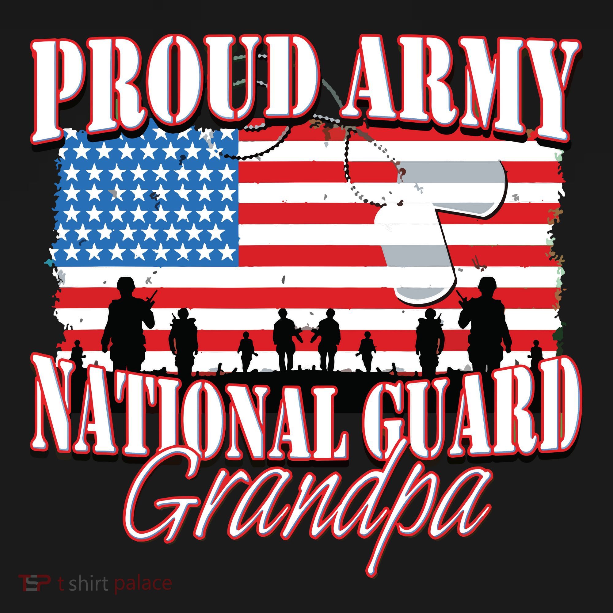 Proud Army National Guard Grandpa Grandparents Day Women's Tank Top