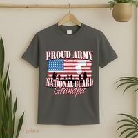 Proud Army National Guard Grandpa Grandparents Day T-Shirt thumb 2