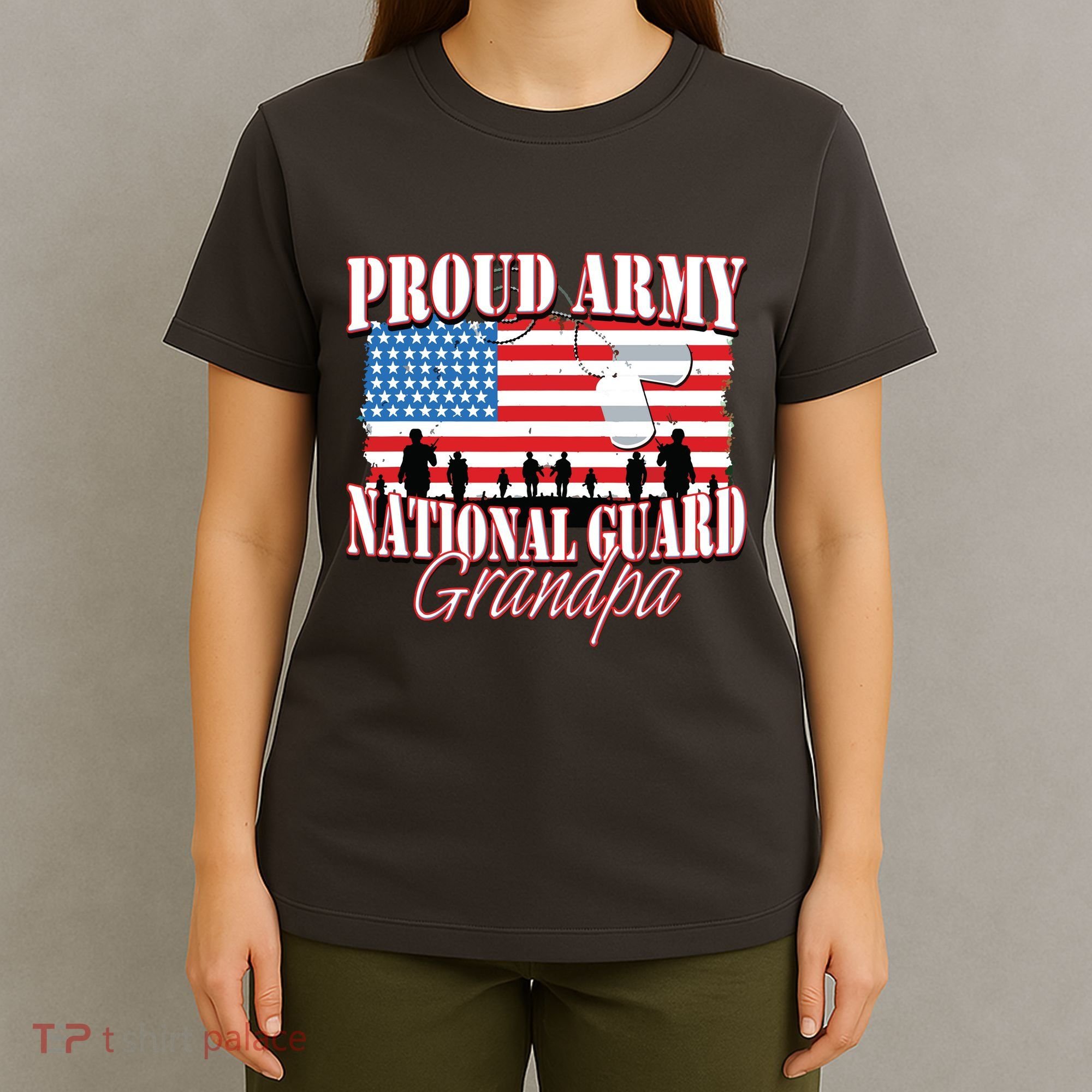 Proud Army National Guard Grandpa Grandparents Day T-Shirt