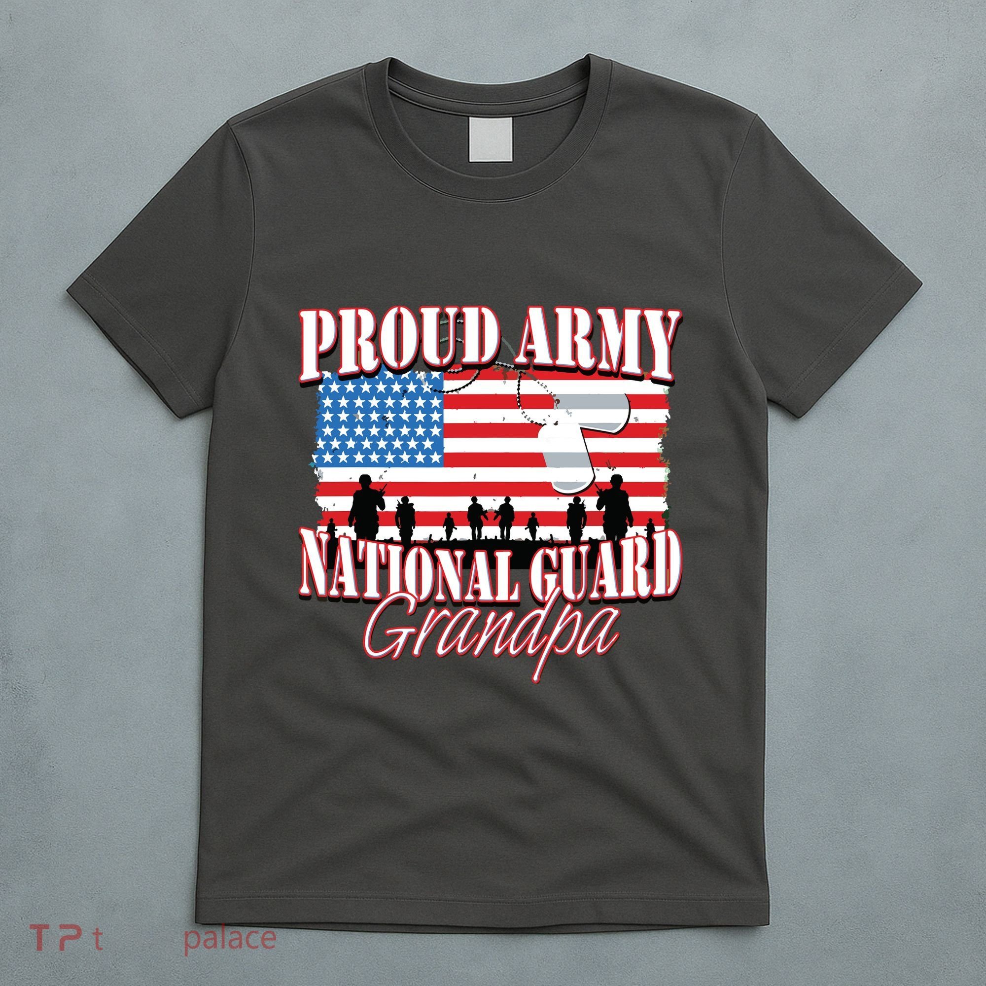 Proud Army National Guard Grandpa Grandparents Day T-Shirt