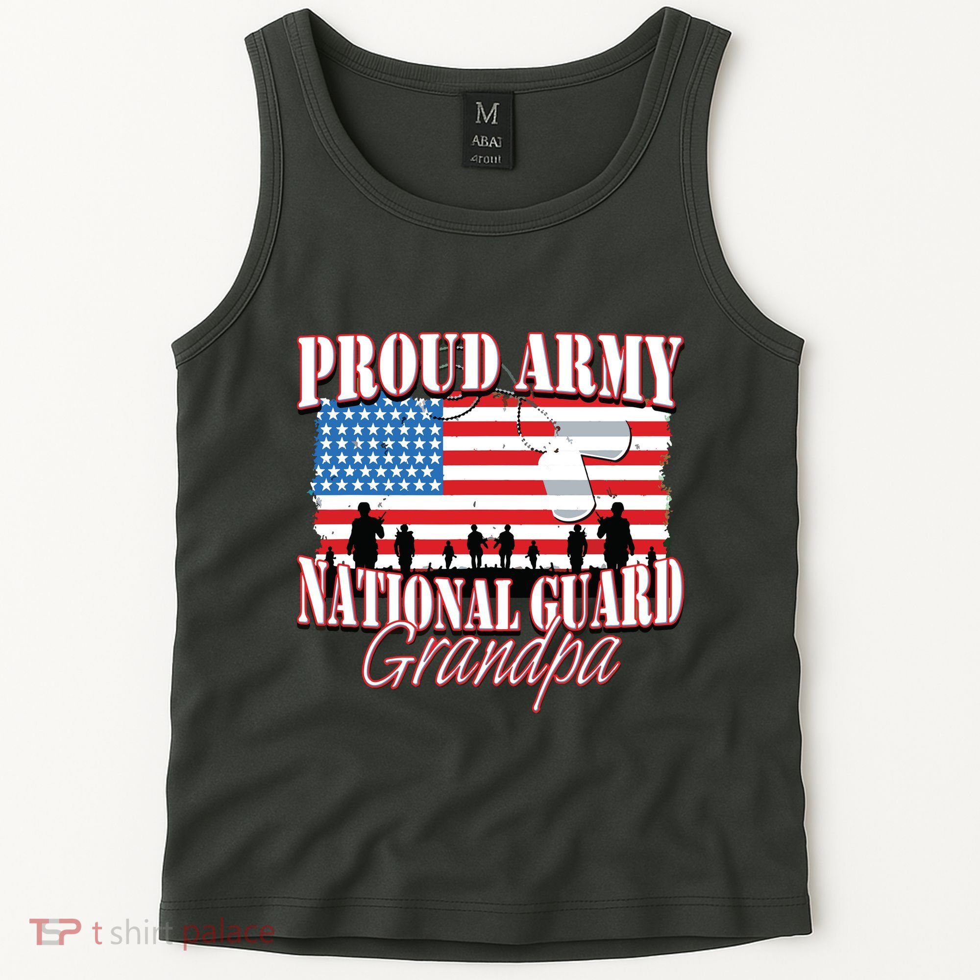 Proud Army National Guard Grandpa Grandparents Day Tank Top