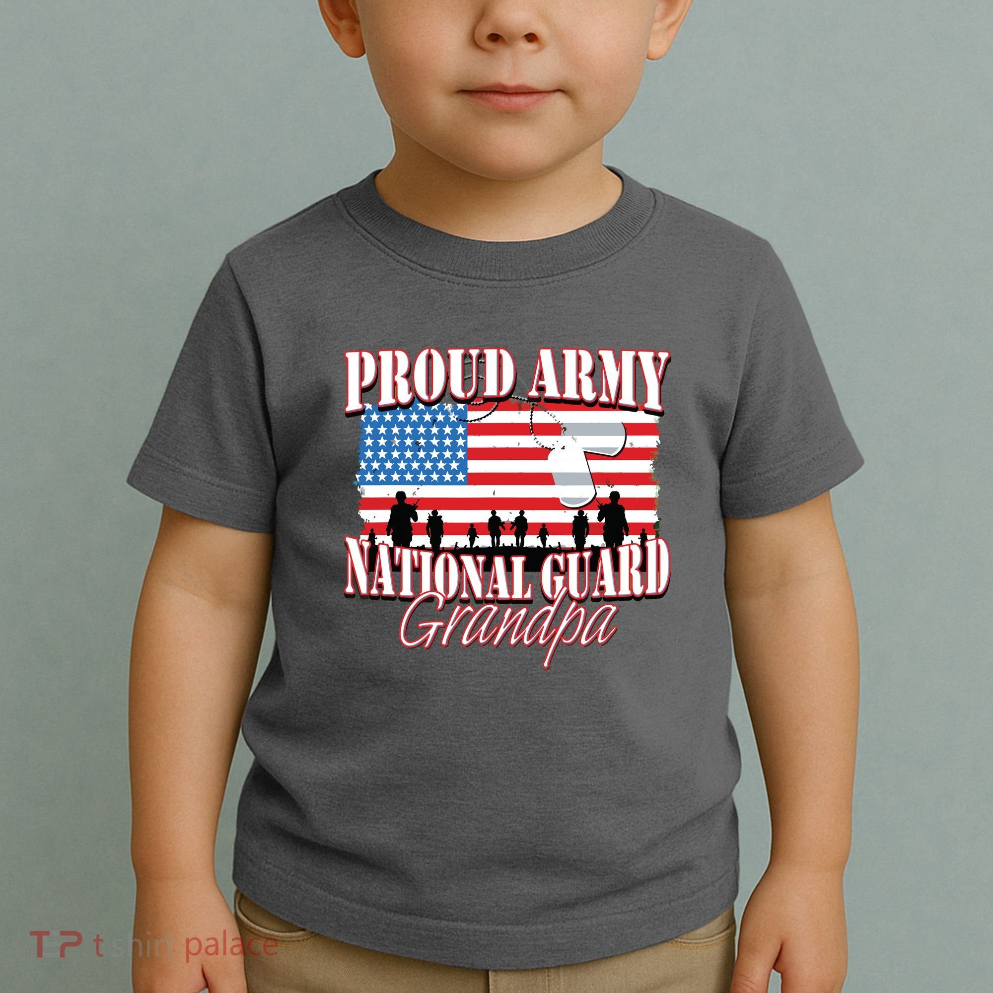 Proud Army National Guard Grandpa Grandparents Day Toddler T-Shirt
