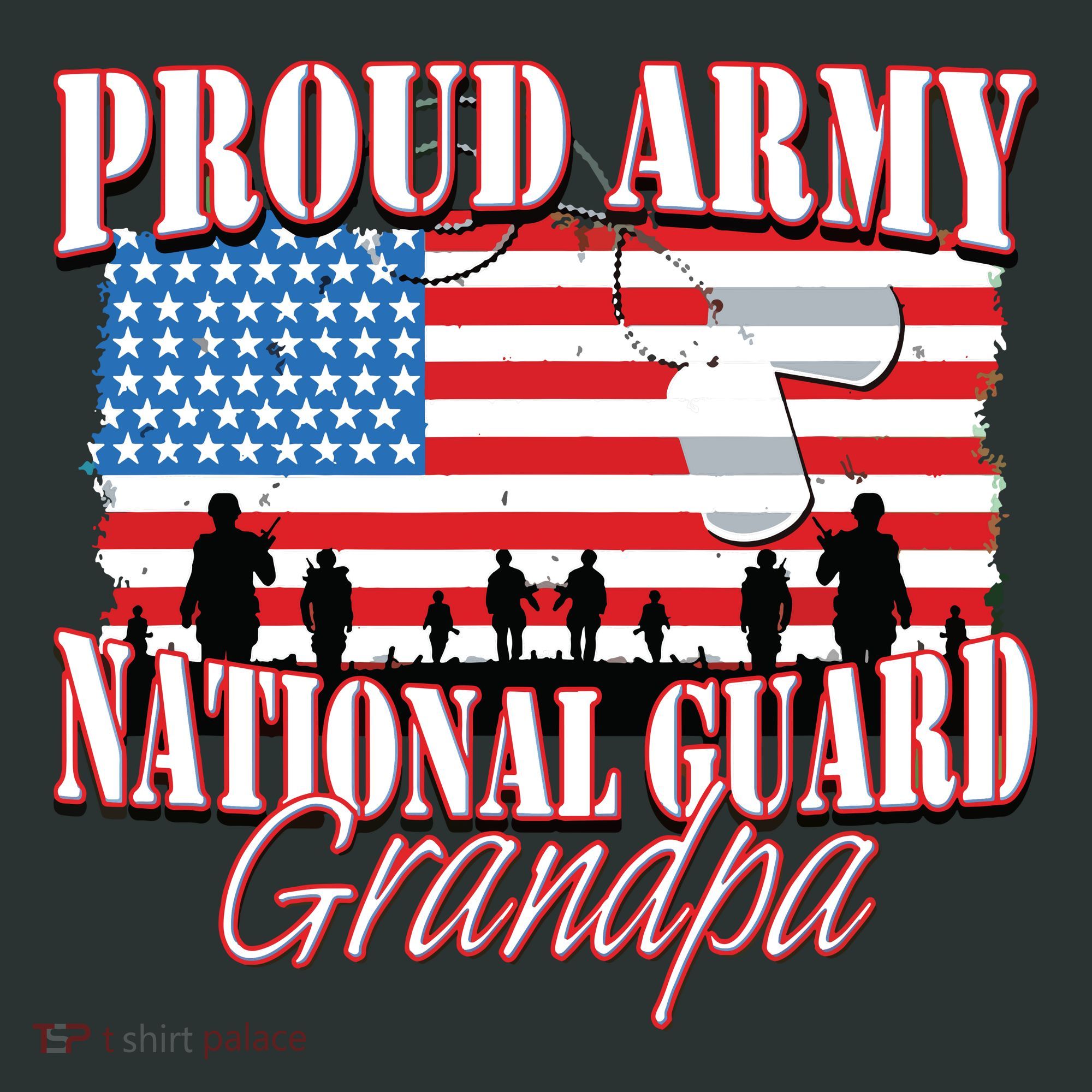 Proud Army National Guard Grandpa Grandparents Day Toddler T-Shirt