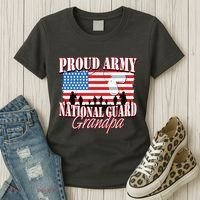 Proud Army National Guard Grandpa Grandparents Day Women's T-Shirt thumb 3