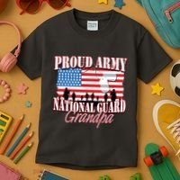 Proud Army National Guard Grandpa Grandparents Day Kids T-Shirt thumb 3