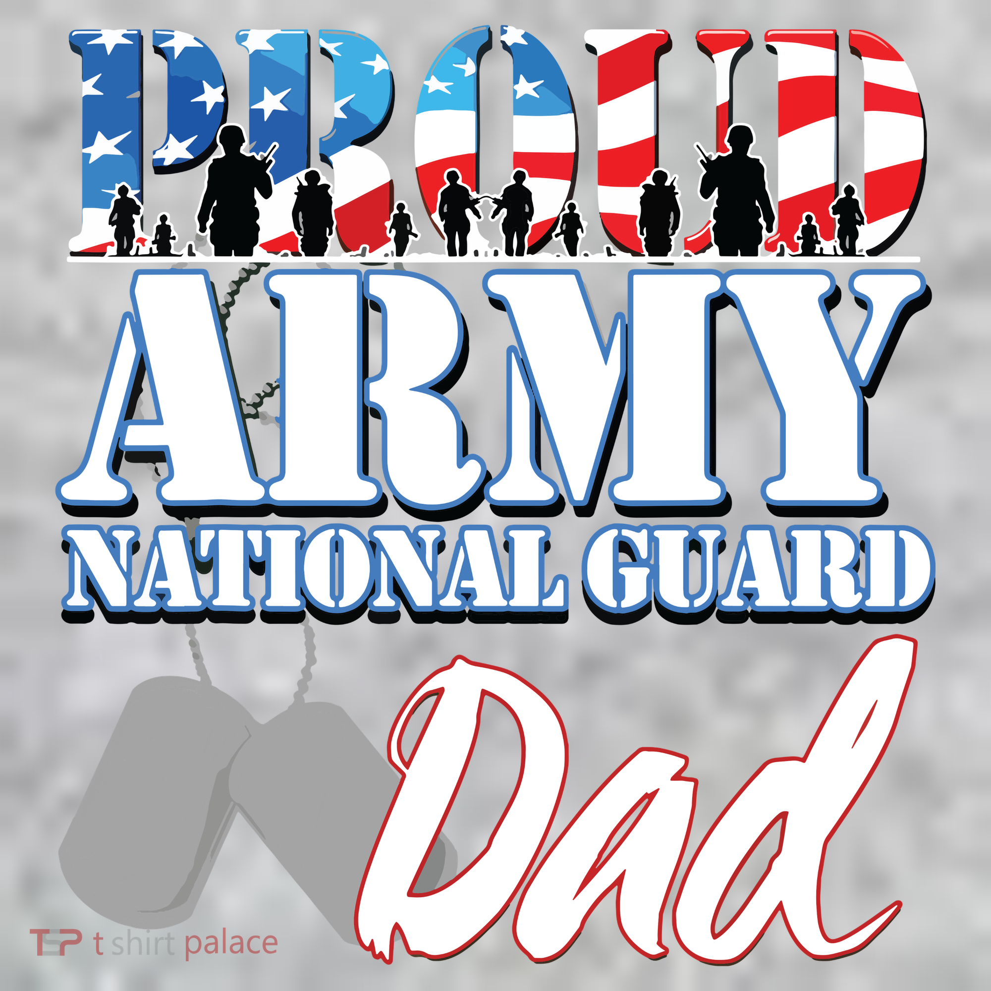 Proud Army National Guard Dad Fathers Day The Baniff Cuffed Pom Beanie