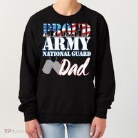 Proud Army National Guard Dad Fathers Day Women's Sweatshirt thumb 0