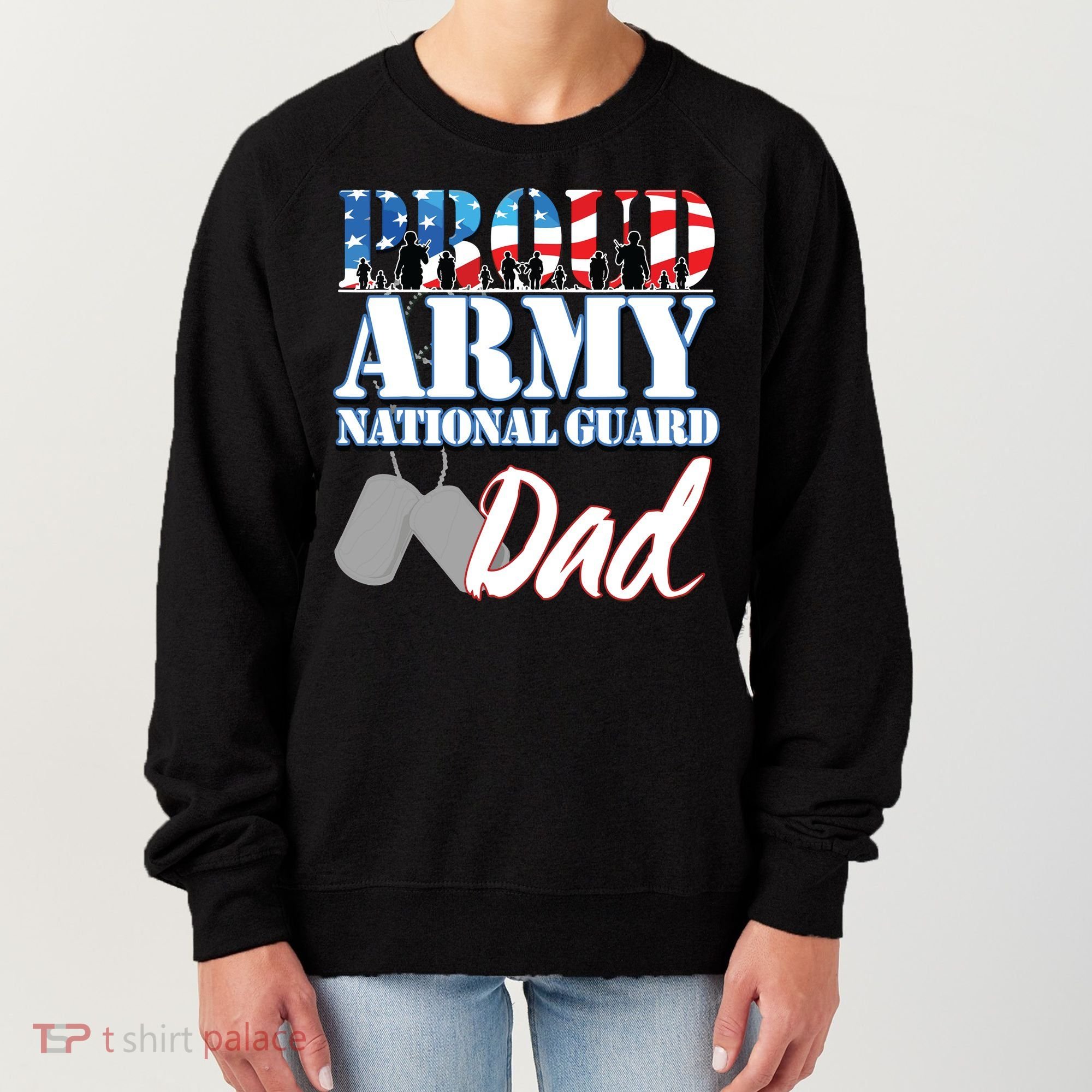 Proud Army National Guard Dad Fathers Day Women's Sweatshirt