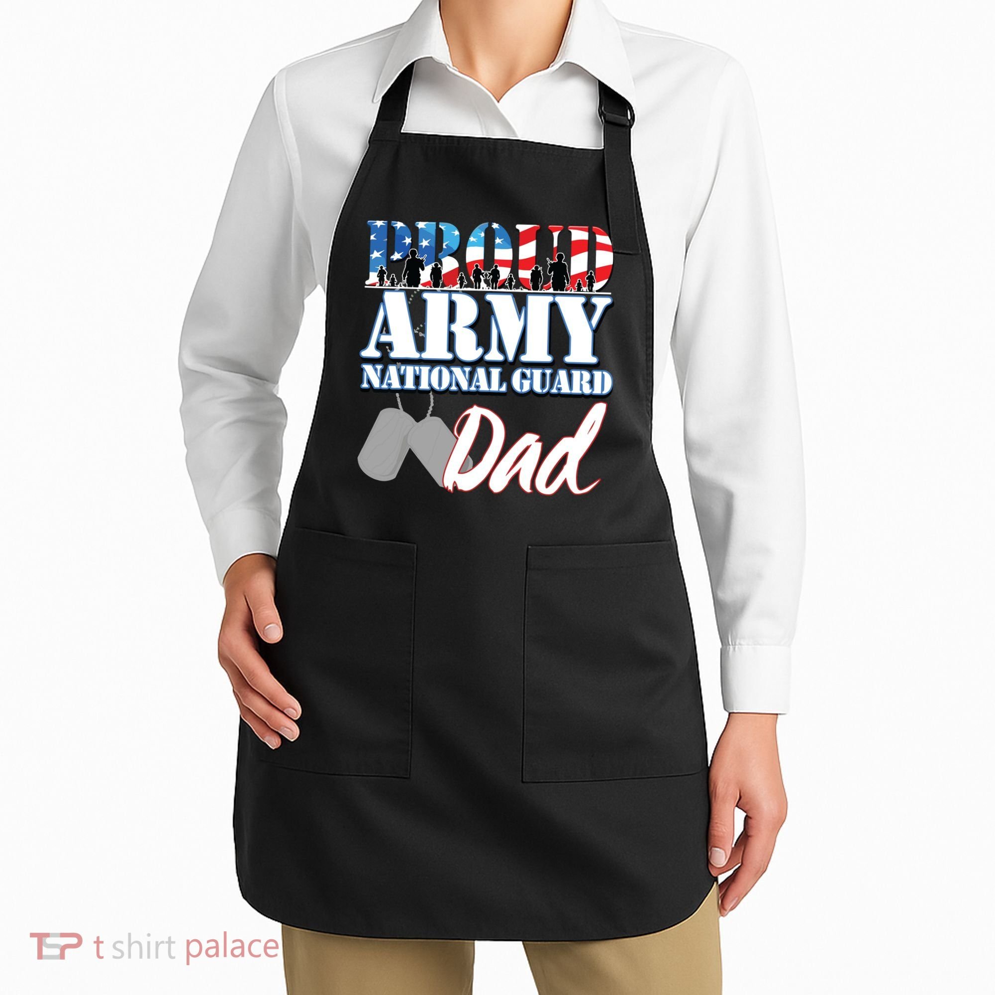 Proud Army National Guard Dad Fathers Day Apron