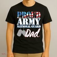 Proud Army National Guard Dad Fathers Day T-Shirt thumb 3