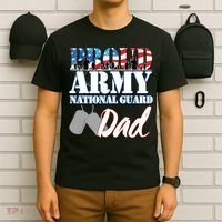 Proud Army National Guard Dad Fathers Day T-Shirt thumb 6