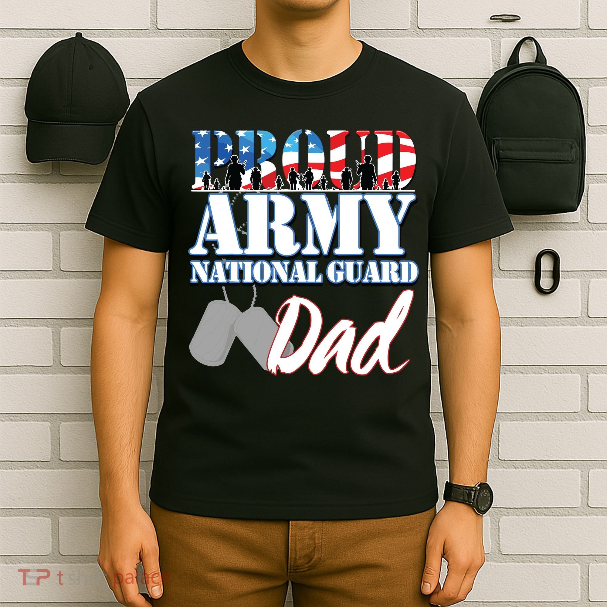 Proud Army National Guard Dad Fathers Day T-Shirt