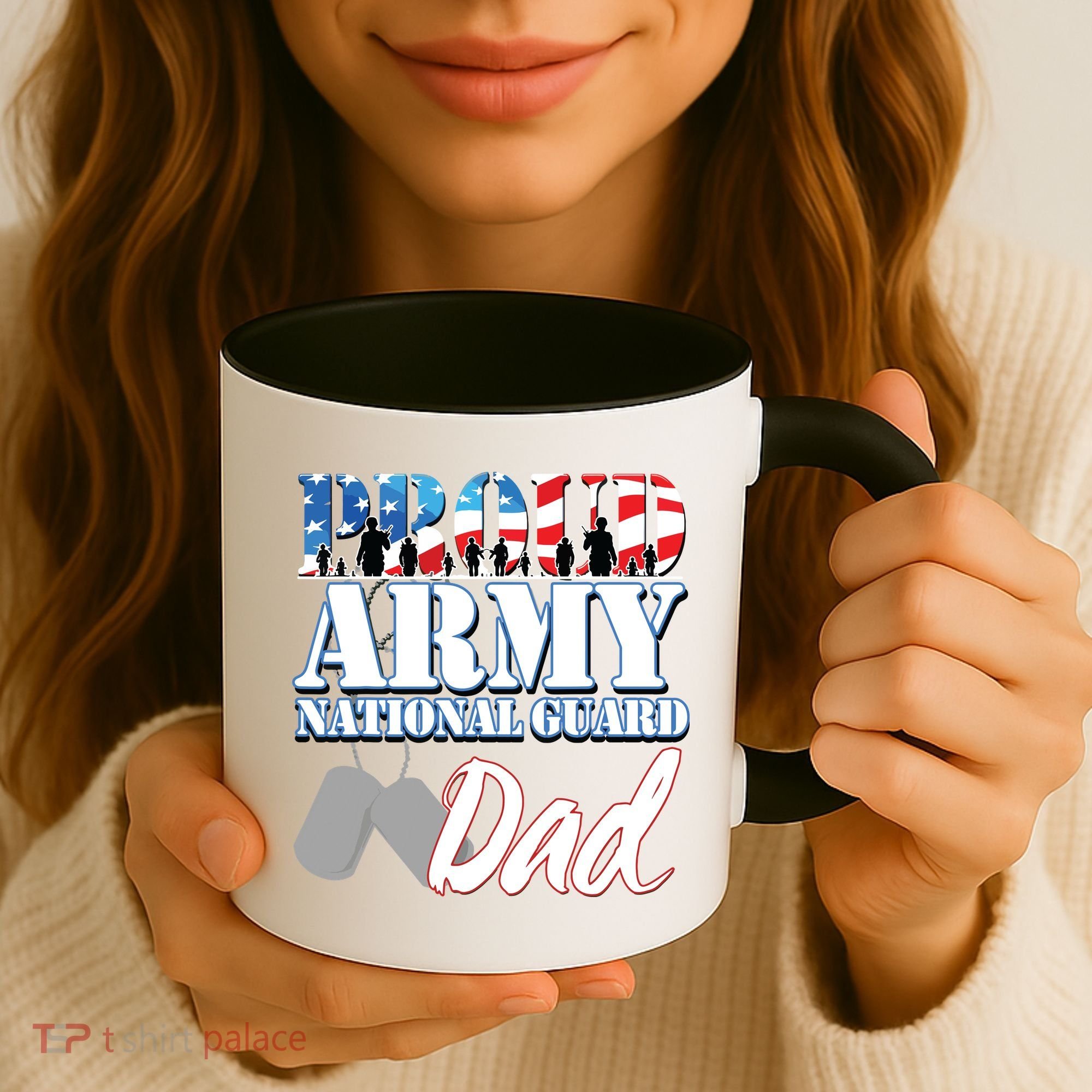 Proud Army National Guard Dad Fathers Day Coffee Mug