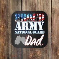 Proud Army National Guard Dad Fathers Day Coaster thumb 0
