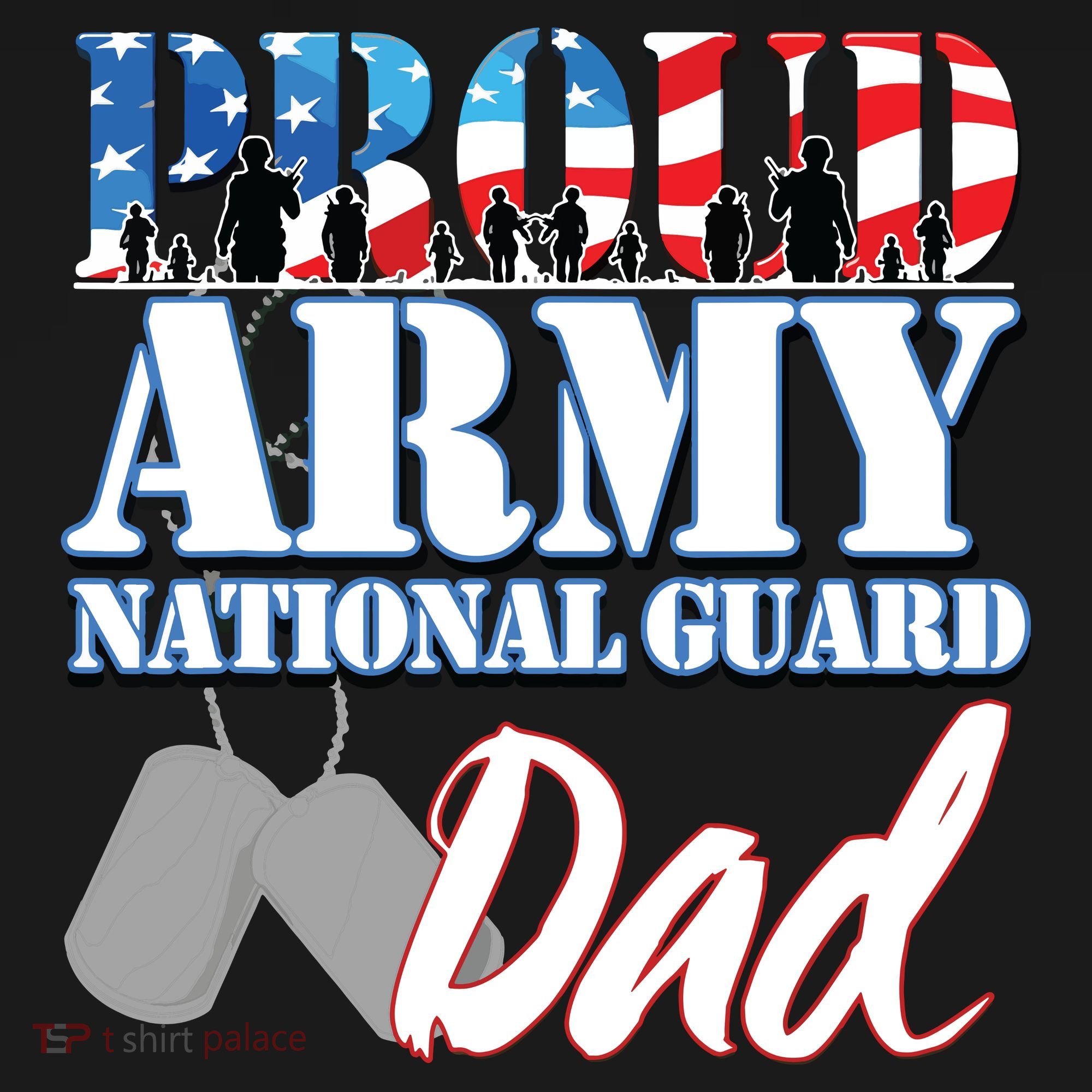 Proud Army National Guard Dad Fathers Day Women's Perfect Tri Tunic Long Sleeve Shirt