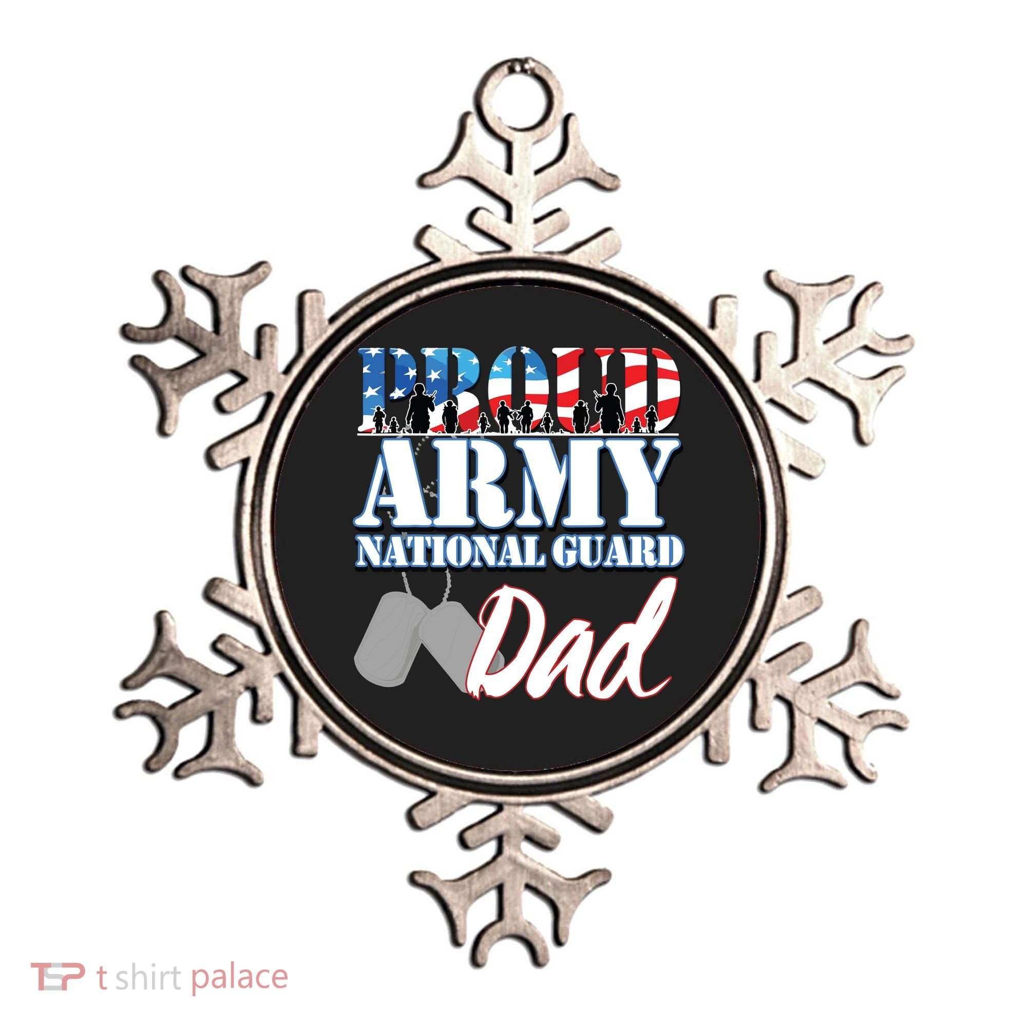 Proud Army National Guard Dad Fathers Day Ornament