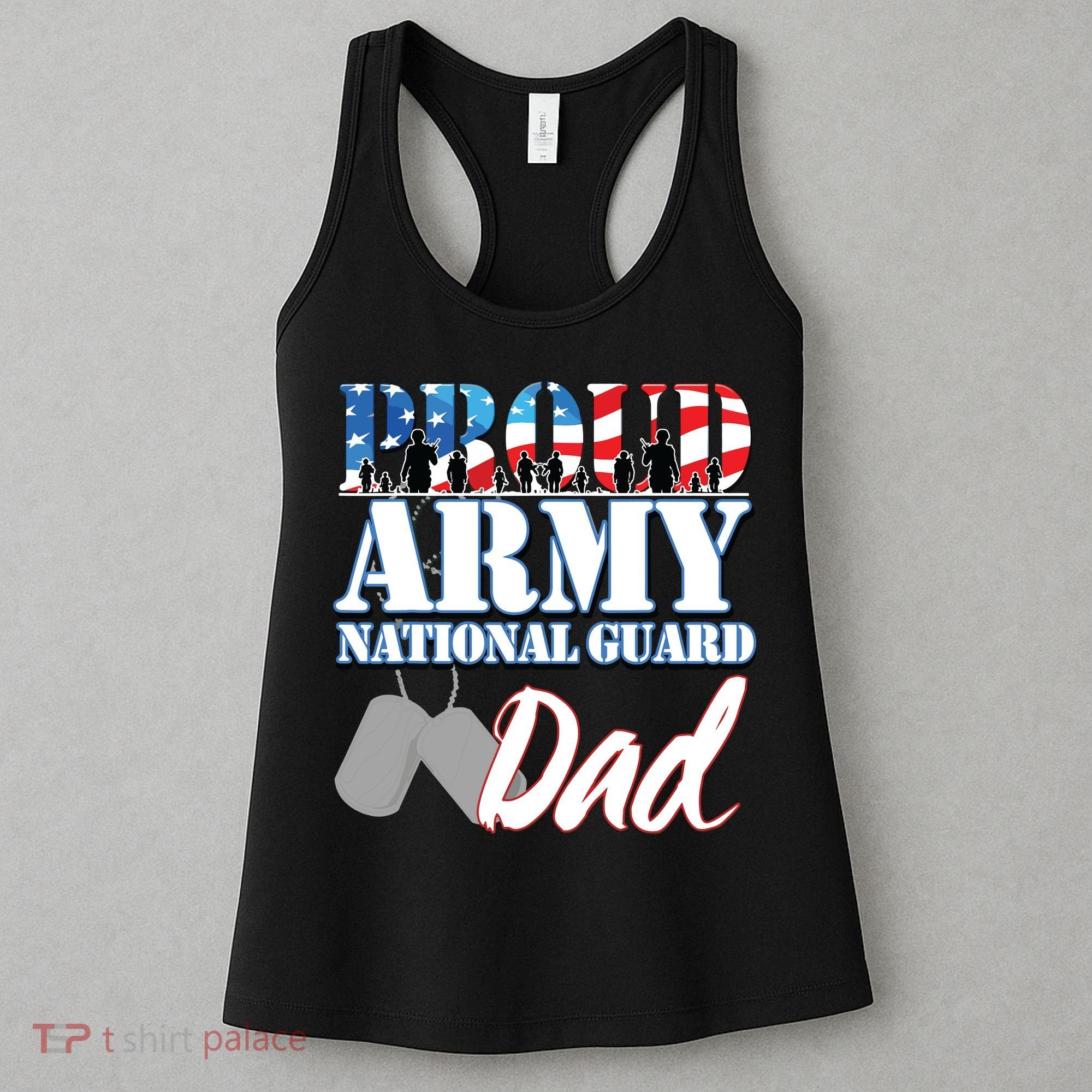 Proud Army National Guard Dad Fathers Day Women's Tank Top
