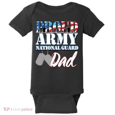 Proud Army National Guard Dad Fathers Day Baby Bodysuit