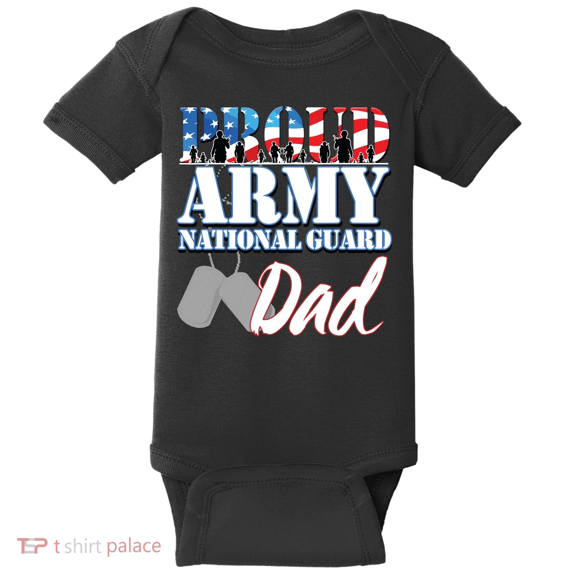 Proud Army National Guard Dad Fathers Day Baby Bodysuit