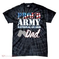 Proud Army National Guard Dad Fathers Day Tie-Dye T-Shirt thumb 0