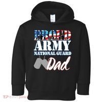 Proud Army National Guard Dad Fathers Day Toddler Hoodie thumb 0