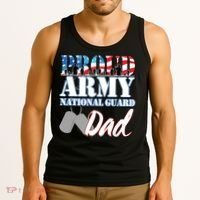 Proud Army National Guard Dad Fathers Day Tank Top thumb 3