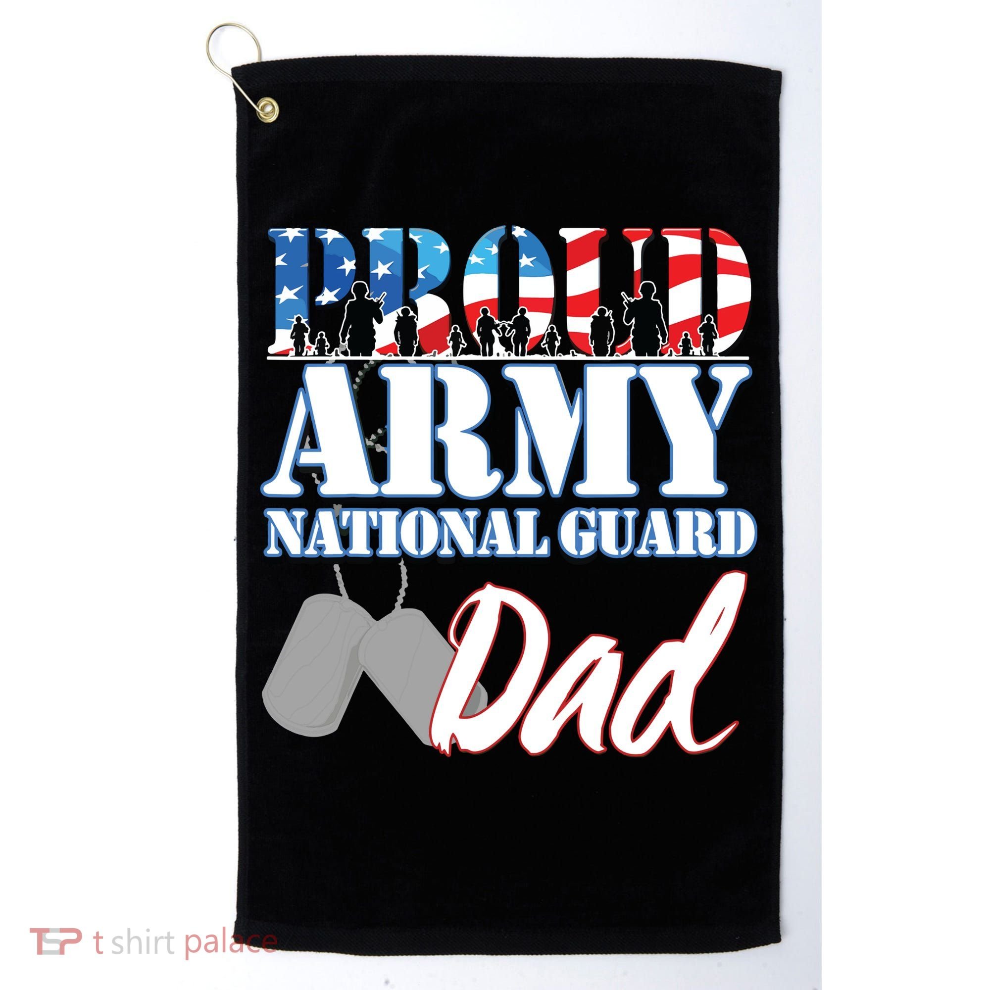Proud Army National Guard Dad Fathers Day Golf Towel