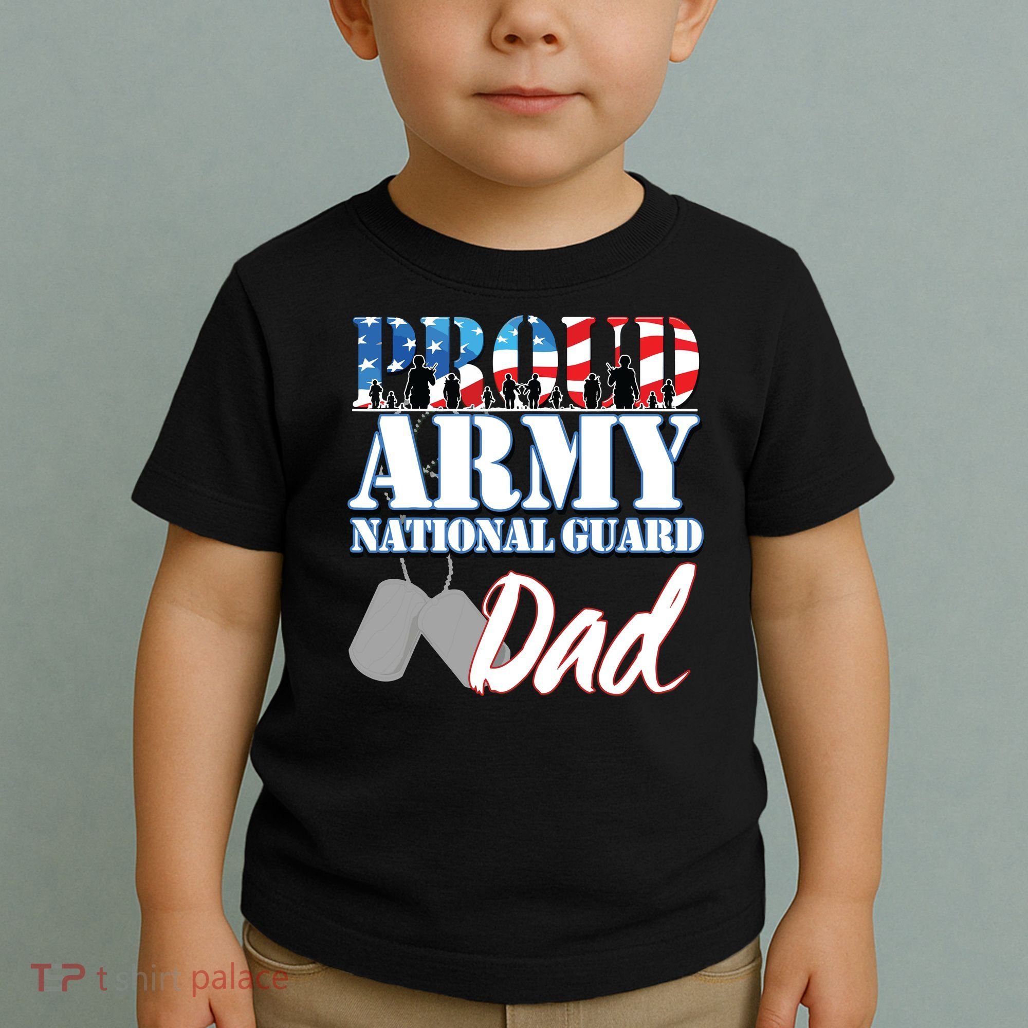 Proud Army National Guard Dad Fathers Day Toddler T-Shirt