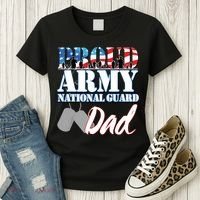 Proud Army National Guard Dad Fathers Day Women's T-Shirt thumb 3