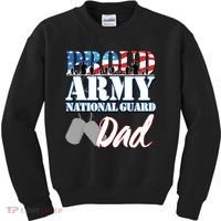 Proud Army National Guard Dad Fathers Day Kids Sweatshirt thumb 0